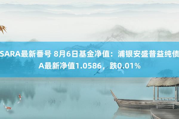 SARA最新番号 8月6日基金净值：浦银安盛普益纯债A最新净值1.0586，跌0.01%