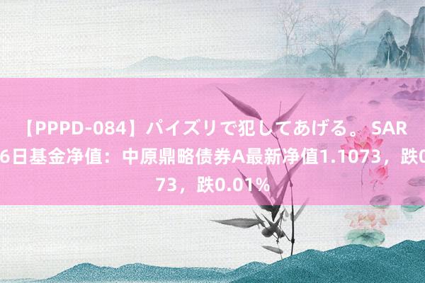 【PPPD-084】パイズリで犯してあげる。 SARA 8月6日基金净值：中原鼎略债券A最新净值1.1073，跌0.01%