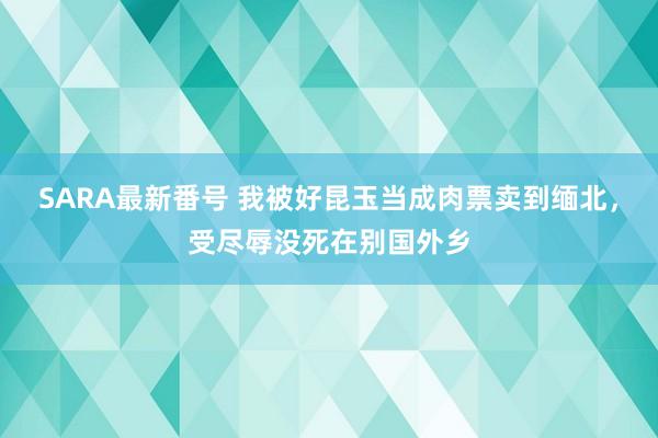 SARA最新番号 我被好昆玉当成肉票卖到缅北，受尽辱没死在别国外乡