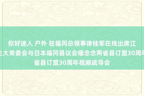 你好迷人 户外 驻福冈总领事律桂军在线出席江苏省东说念主大常委会与日本福冈县议会缅念念两省县订盟30周年视频疏导会